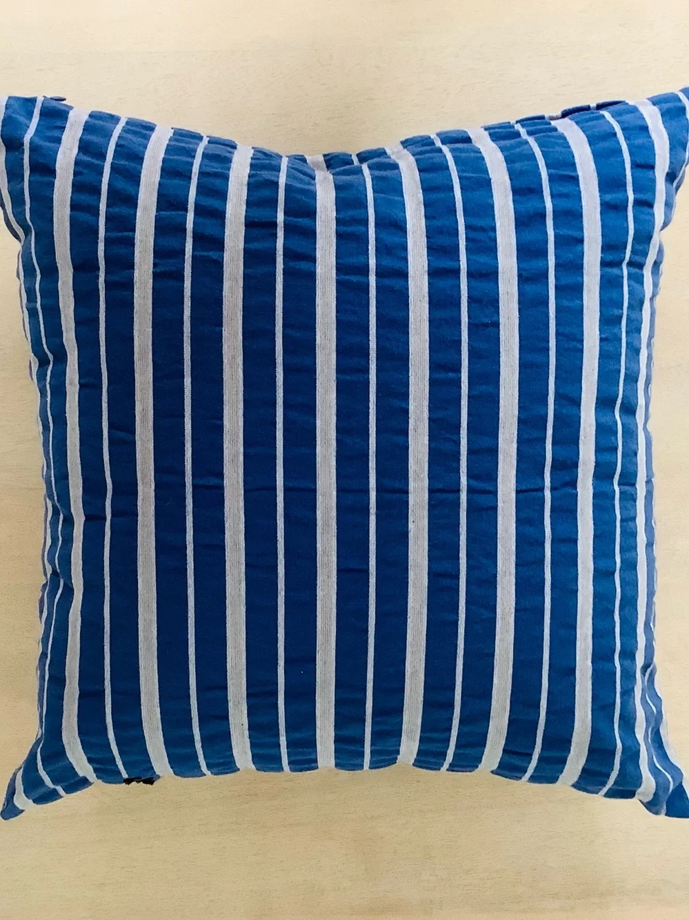 Hearth & Hand Magnolia Blue Stripe Seersucker Throw Pillow